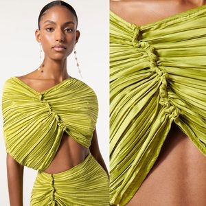 Cult Gaia Lime Green Ruched Top